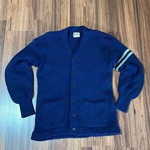 Vintage 1940s-1950s Princeton Award preppy Sweater All-Wool Letterman L